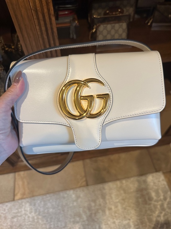 Gucci Handbags - Gucci Arli Leather Crossbody with Gold Double G